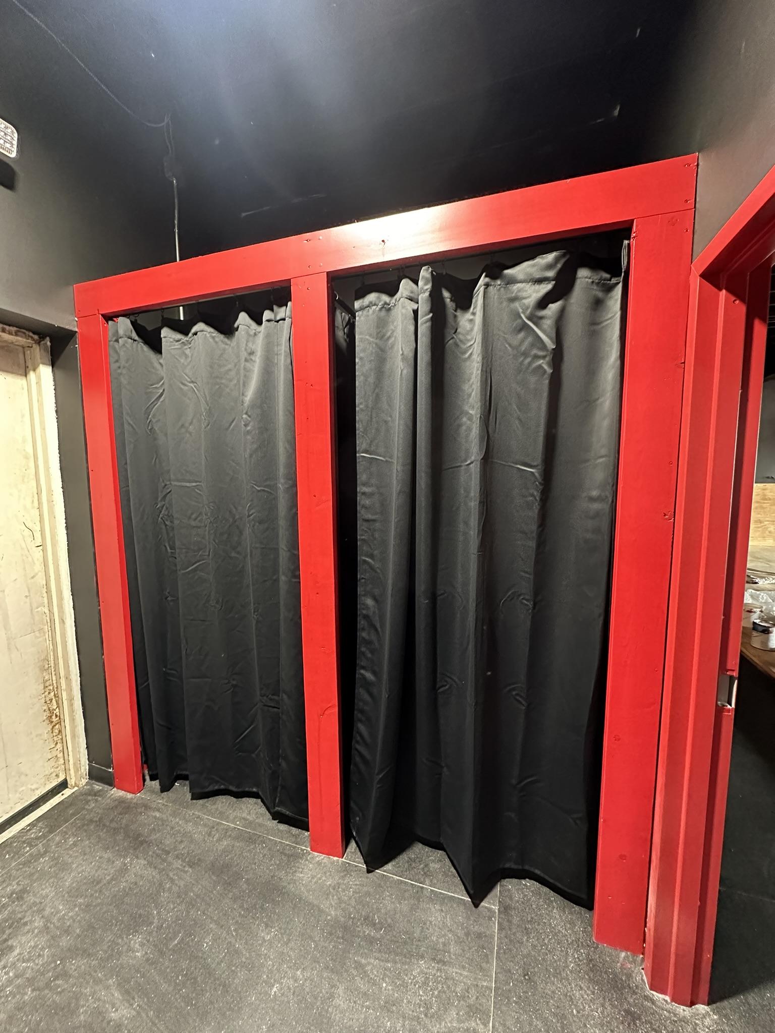 Finished trim and wall paint detail at an MMA gym in Haddonfield, NJ